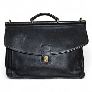 Coach Black Leather Briefcase